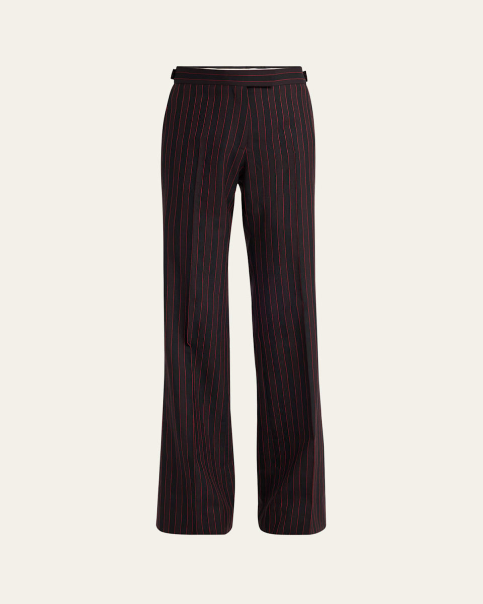 Pinstriped Flare Trousers